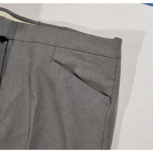 Haggar Mens 34 x 32 Dress Pants Expand-O-Matic Gray Heather Pockets Flat Front - Picture 11 of 12